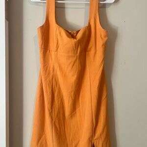 Blue Blush Vibrant Orange Mini Dress